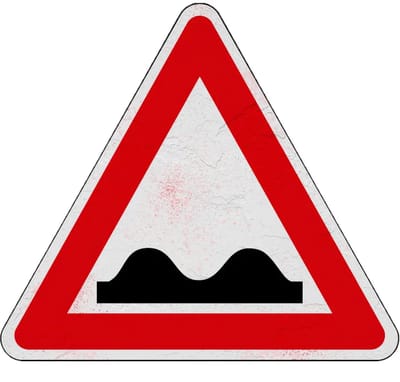 Pas op slecht wegdek bord - J1 | Sign Again materiaal | 20 cm