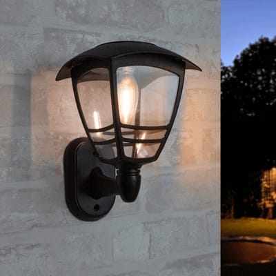 Solar wandlamp buiten 'Prickle' - Set van 2 - Warm wit licht - Tuinverlichting op zonne-energie geschikt voor schutting - Zwart