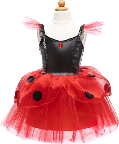 Great Pretenders Verkleedkledij Lieveheersbeestjes jurk met hoofdband - 3-4 jaar - Rood