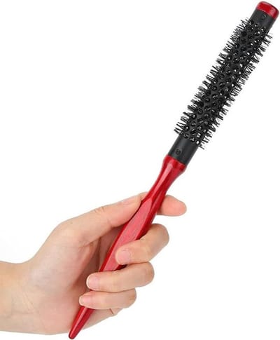 Ronde Massagekam voor Dun en Kort Haar – Houten Handvat en Nylon Tanden