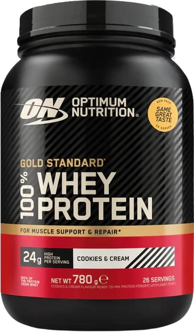 Optimum Nutrition 100% Whey Gold Standard 768 g koekjes & room