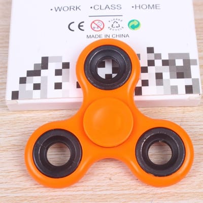 ABS Fidget Spinner EDC Spinner Voor Autisme ADHD Anti Stress Tri-Spinner Hoogwaardige Volwassen Kinderen Grappig Speelgoed orange