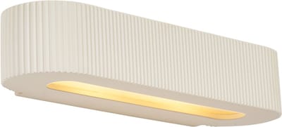 QAZQA plaster - Scandinavisch Wandlamp voor binnen - 2 lichts - L 35 cm - Beige - Woonkamer | Slaapkamer | Keuken
