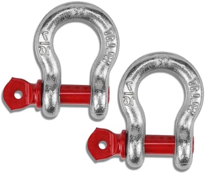 Set van 2 Sterke Beugels met D-ring en Bouten voor Transport, Slepen en Tillen, WLL: 1.5t, Hoogwaardige Kwaliteit, Duurzaam en Betrouwbaar