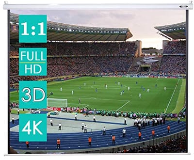 Roll-up Projectiescherm 1:1 voor Thuisbioscoop en Kantoor - Geschikt voor Full HD en 3D, Beschikbaar in Diverse Maten