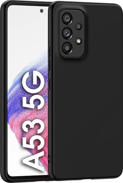 Hoesje geschikt voor Samsung Galaxy A53 5G Hoesje - Zwart Siliconen Back Cover - Matte Coating - EPICMOBILE
