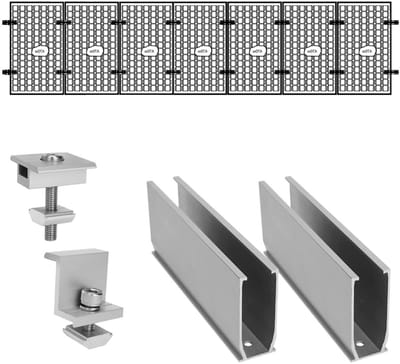 Bevestiging Zonnepaneel - Montageset PV - Energie Opwekken - Universeel Aanpasbaar - 16 Profielen - Aluminium