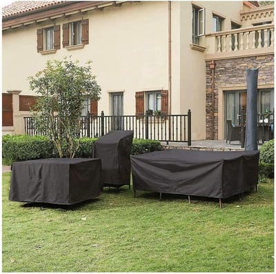 Tuinmeubelhoes - Terrasmeubelbeschermer - Meubels Beschermen - Waterdicht Anti-UV - 150x150x75cm - Zwart