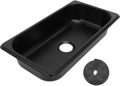Dailygoods- Onderbouw Spoelbak - 304 Roestvrij Staal - Ruimtebesparend Ontwerp - Efficiënt Afvoersysteem - Enkele Kom - Geschikt voor Caravan/Camper - Keukenwastafel