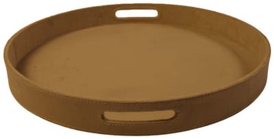 Dienbladen rond fluweel brons dia 30, 38, 45 cm (set of 3)