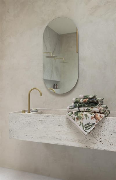 MOOOI Menagerie - Douchehanddoek - Ivoor - 55x100 / 22x40 Inch cm