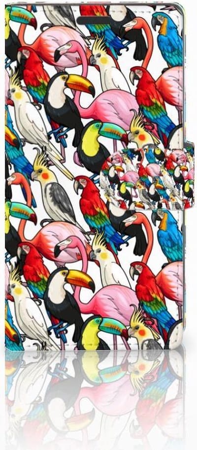 Boekhoesje voor Sony Xperia Z3 Telefoonhoesje met Pasjes Birds