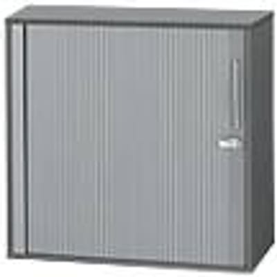 Schäfer Shop  Select Roldeurkast Start Off, 2 ordnerhoogten, afsluitbaar, B 800 x D 420 x H 744 mm, hout, grafiet