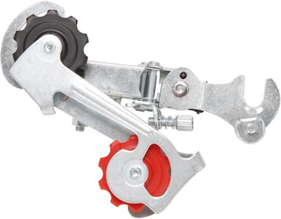 Fietsschakelsysteem - Achterderailleur Fiets - Fietsreparatie - 3-7 Snelheid - 13.8 cm - Zilver Rood Zwart