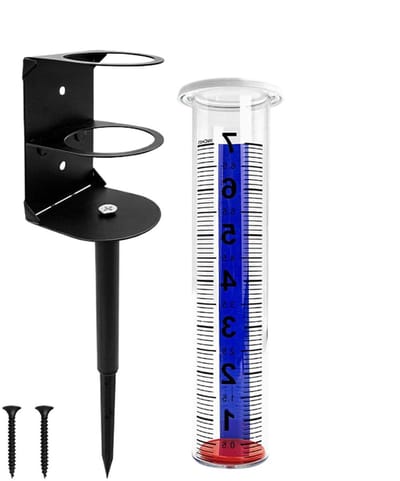 Regenmeter Buiten - Regenmeter Tuin - Weer Bewaken - UV-bestendig Ontwerp - 26 x 8 x 8 cm - Enkele Attribuut