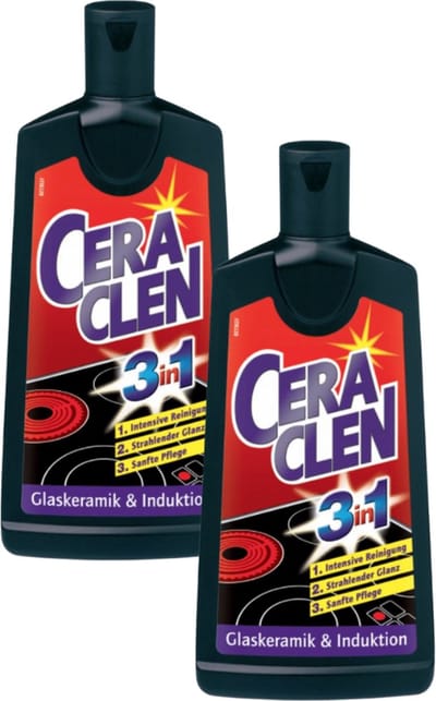 Cera Clen 3-in-1 - verzorging voor glazen keramiek en inductie reiniger - 2x 200 ml