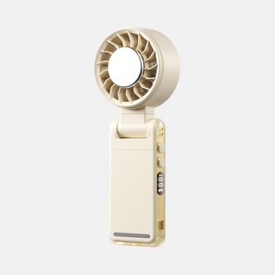 Ventilatoren-Handventilator -Turbo Handventilator - 5 Snelheden - 3000mAh - Nekventilator-voor Reizen, Kamperen, Wandelen en Strand