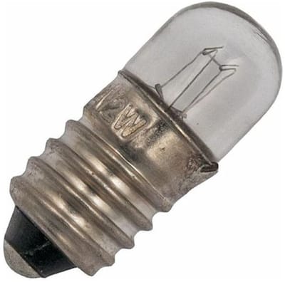 Signaallamp E10 60V 1.2W - 20 mAh - Per stuk - T9 Gloeilamp Ø9mm - 23mm - 2500K - Dimbaar