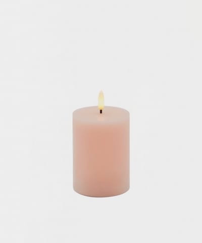 Sirius LED Kaars – Stompkaars Ø7,5×10 cm – Dusty Peach / Licht Roze / Oranje / Perzik