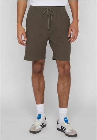 Urban Classics - Thermal Waffle Korte broek - S - Olijfgroen