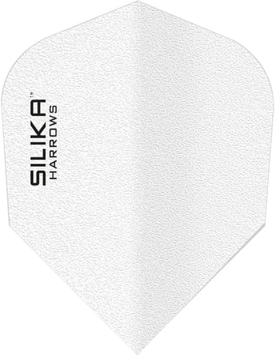 Stevige Witte Dart Flights met Kristal Coating - Maat 6