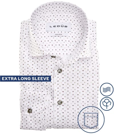 Ledub Overhemd - Modern Fit - Wit - 48