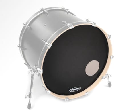 Evans Onyx Resonant zwart BD22RONX, 22", basDrum Reso - Bass drumvel
