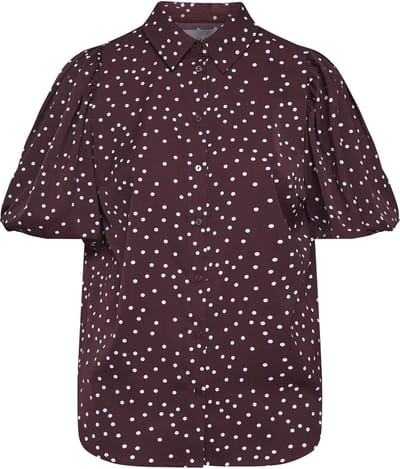 SISTERS POINT Ella-sh60 - Dames Blouse - Bordeaux/dot- Maat M