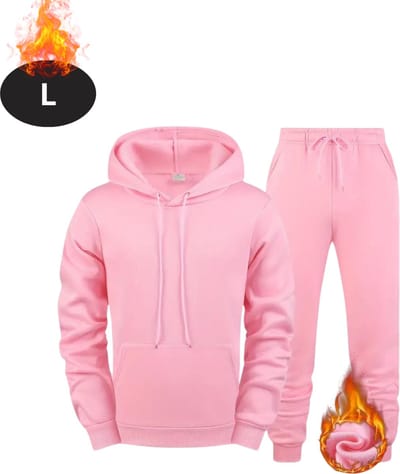 Nivard Joggingpak - Huispak - Volwassenen - Trainingspak - Comfortabel - Joggingsbroek - Tracksuit - Heren - Roze - L