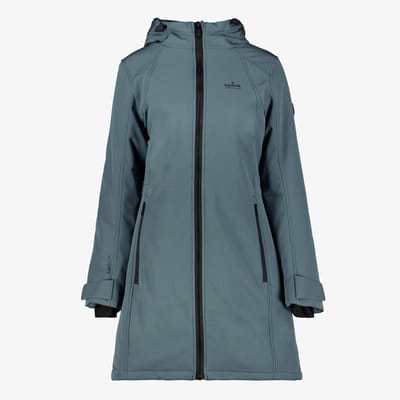 Kjelvik gewatteerde dames softshell jas blauw - Maat S