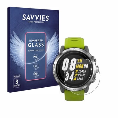 Savvies - Glas Screenprotector voor Coros Apex Pro - Gehard Beschermglas 9H 3 Stuks