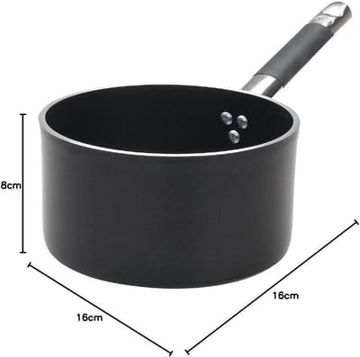 Aluminium diepe braadpan 24 cm anti-aanbaklaag buisvormige handgreep 5,6 liter