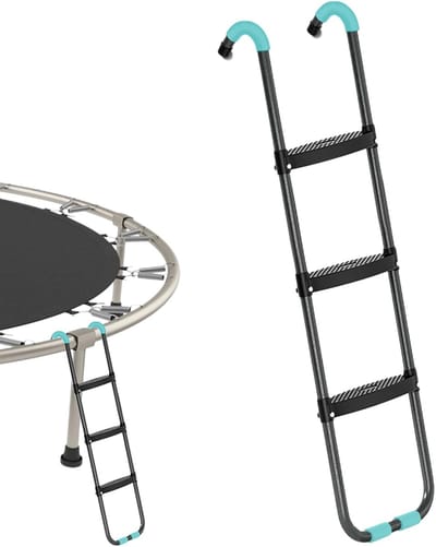 Trampoline stappen - Ladder treden - Veilig opstappen - Antislip treden - Driestaps ladder