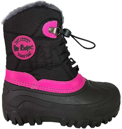 Lee Cooper czarno-różowe Kinderen Winterschoenen Zwart - Maat 28