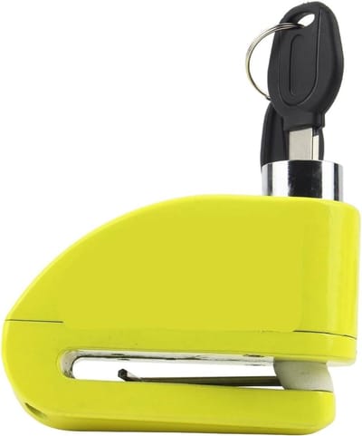 Motorfiets Schijfslot - Scooter Alarm - Diefstal Beveiligen - Waterdicht Aluminium - 10 x 10 x 10 mm - Geel