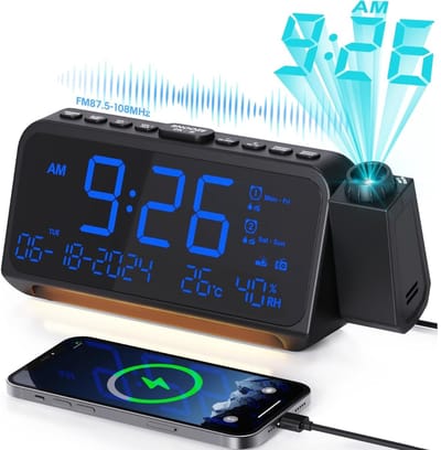 Wekkerradio - Snooze / Slaap Functie - Digitale Wekker - Dual Alarm - Zwart