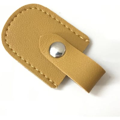PU Leer Nagelvijlhoes Beschermkap Universele Nagelriemknipper Beschermhoes Manicure Pedicure Gereedschap Accessoires geel