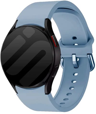 Strap-it siliconen bandje met gesp geschikt voor Samung Galaxy Watch 7 (40 & 44mm) / Galaxy Watch 6 (Classic) / Galaxy Watch 5 (Pro) / Galaxy Watch 4 (Classic) / Galaxy Watch FE - blauw