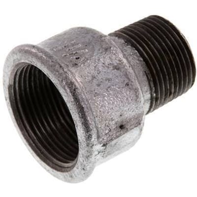 R 1'' x Rp 1 1/4'' M/F Verzinkt Gietijzeren Verloopring 25 Bar
