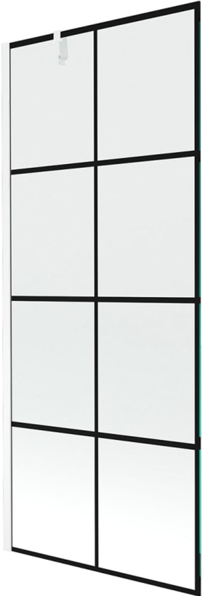 Mexen Next enkelvoudig douchepaneel 80 x 150 , zwart raster, wit - 895-080-000-00-77-20