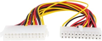 Dailygoods- Power Extension Cable 30 cm - 24Pin ATX Kabel - Voedingskabel - Stroomkabel - Computer/Audio - Stabiele Stroomvoorziening