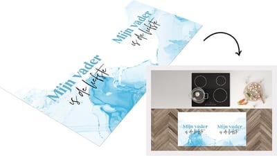 Keukenloper - Loper keuken - Quote - Vader - Vaderdag - Mijn vader is de liefste - 120x60 cm - Keukenloper vinyl