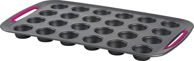Mini Muffinvorm - Cupcakeblik - Zelf Bakken - 24 Stuks - Non-stick - Grijs