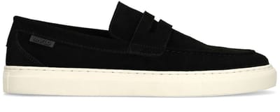 Manfield - Heren - Zwarte suède loafers - Maat 40
