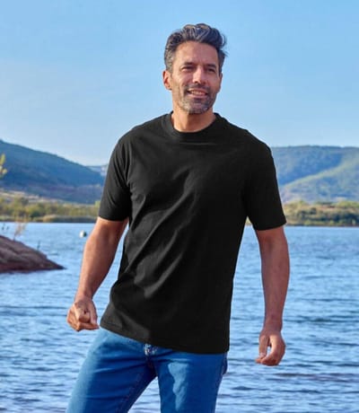 ATLAS FOR MEN - Set van 3 effen t-shirts - Heren - Verkrijgbaar in grote maten - M