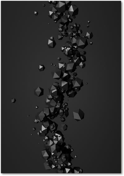 Tulup Glasschilderij - Foto In Glas 3D-Abstractie - 70 cm x 100 cm - Schwarz Glas Schilderij - Foto Glas - Vintage Glasdecoratie - Glas Foto - Glasdecoratie voor de Hal