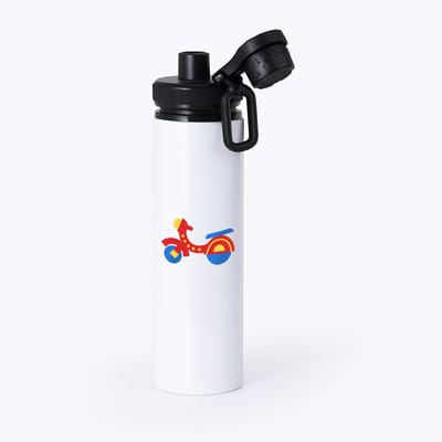 Hacebo® - speelgoed motor waterfles met draaidop zwart - Motor - Motorsport liefhebbers - Brommer - tweewieler - cadeau - water fles - 850ML