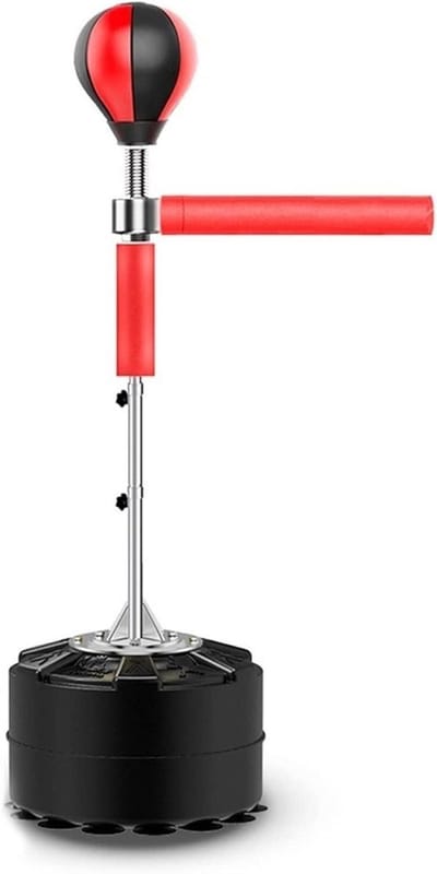 Boks Trainingsapparaat - Snelheidsbal Zandzak - Fitness Training - Versterkte Veer Stabiliteit - 45x45x185cm - Rood