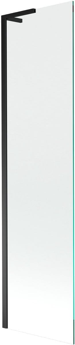 Mexen Next L badwand éénvleugelig 50 x 150 , transparant, zwart - 895-050-000-03-00-70