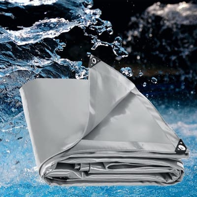 Zeildoek - Afdekzeil Dekzeil - Bescherming Buiten - Scheurbestendig PVC - 2x4.5m - Grijs